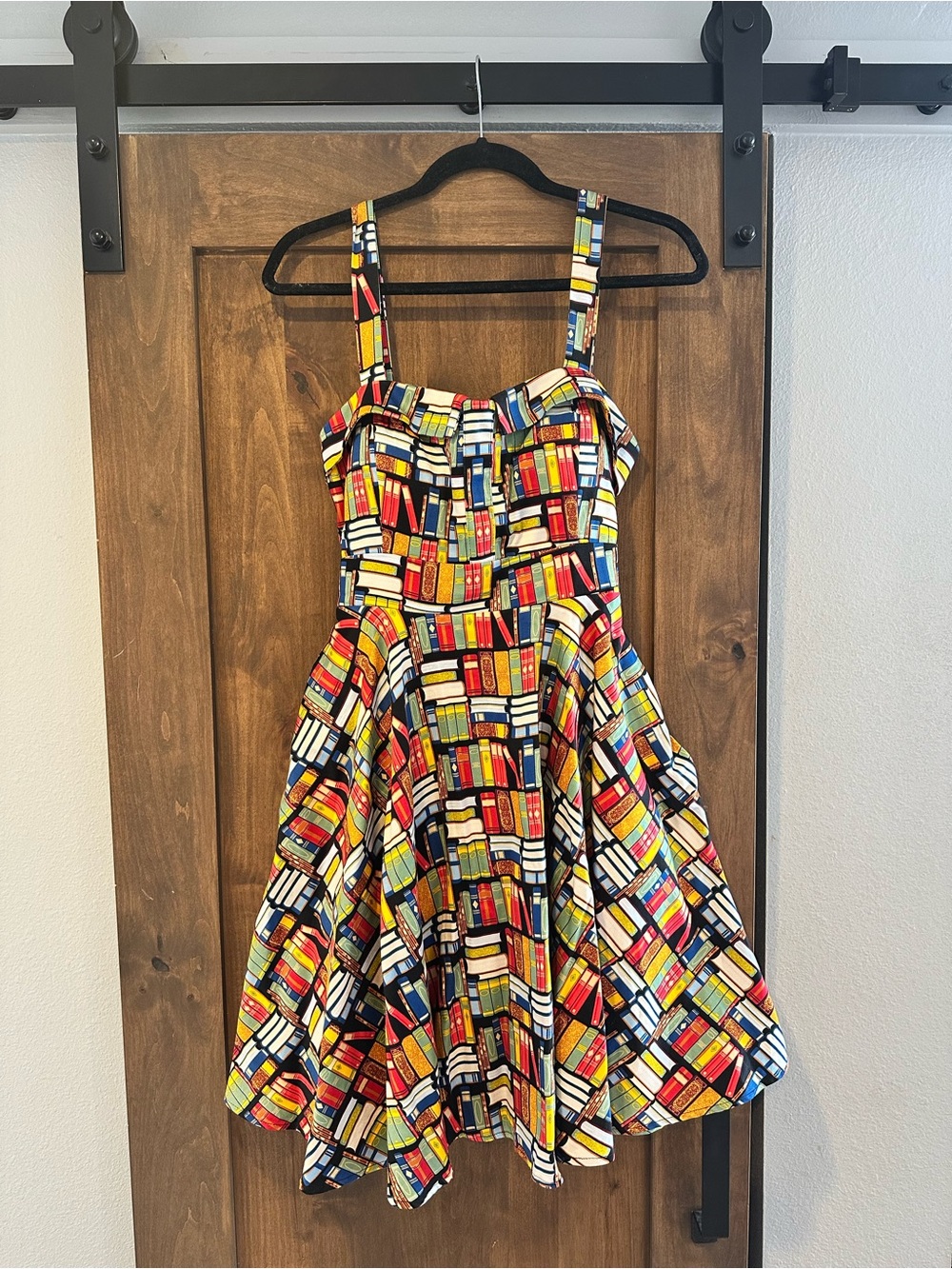 Multicolor Book-Print Sundress